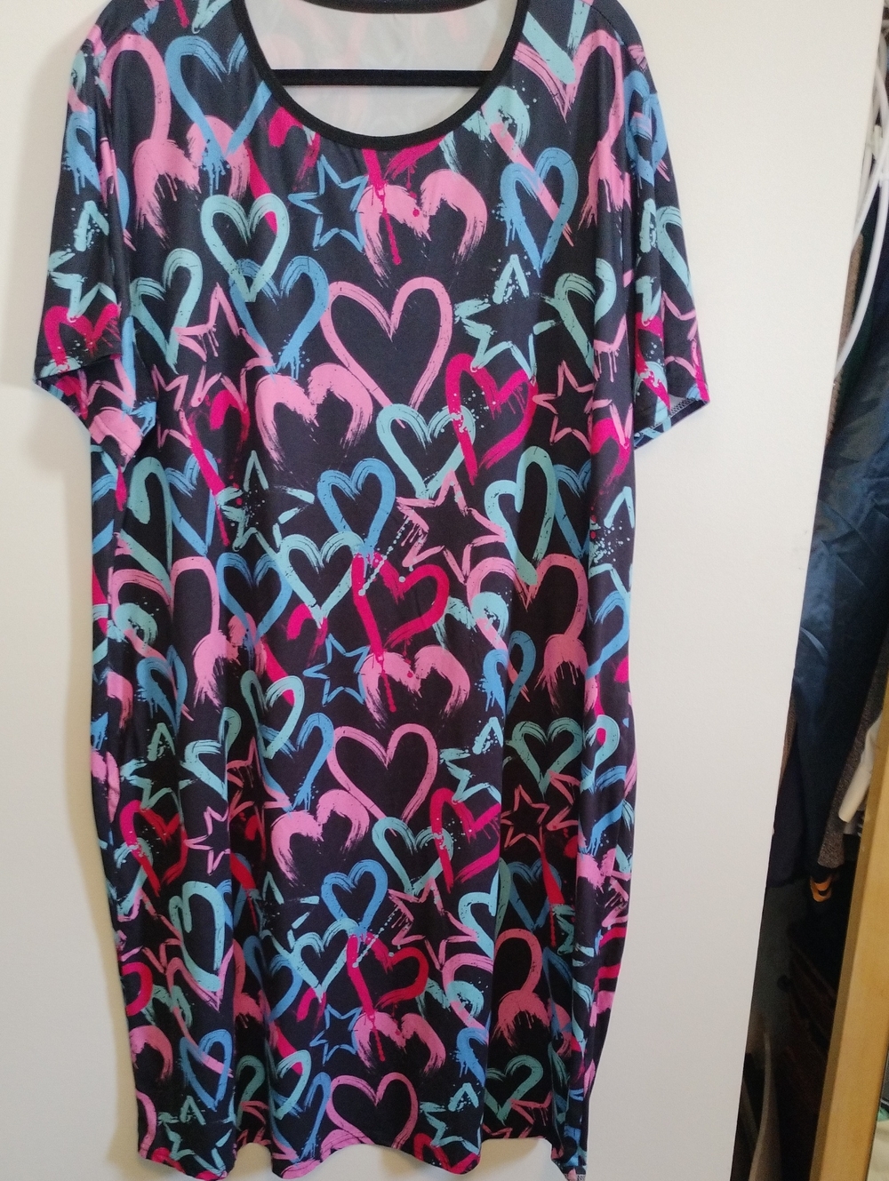 PJs W/ Multicolored Hearts & Star Print Tunic Pajama